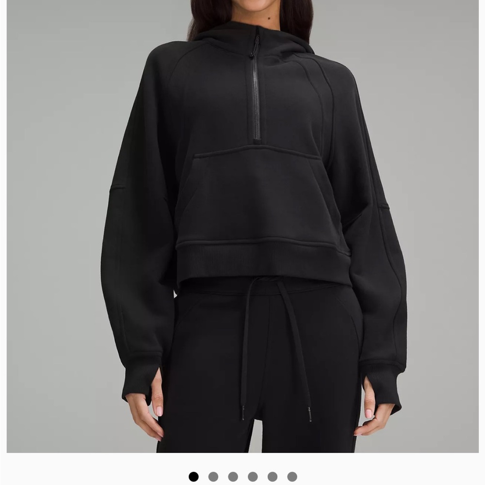Lululemon Scuba Oversized Half-Zip Hoodie in black